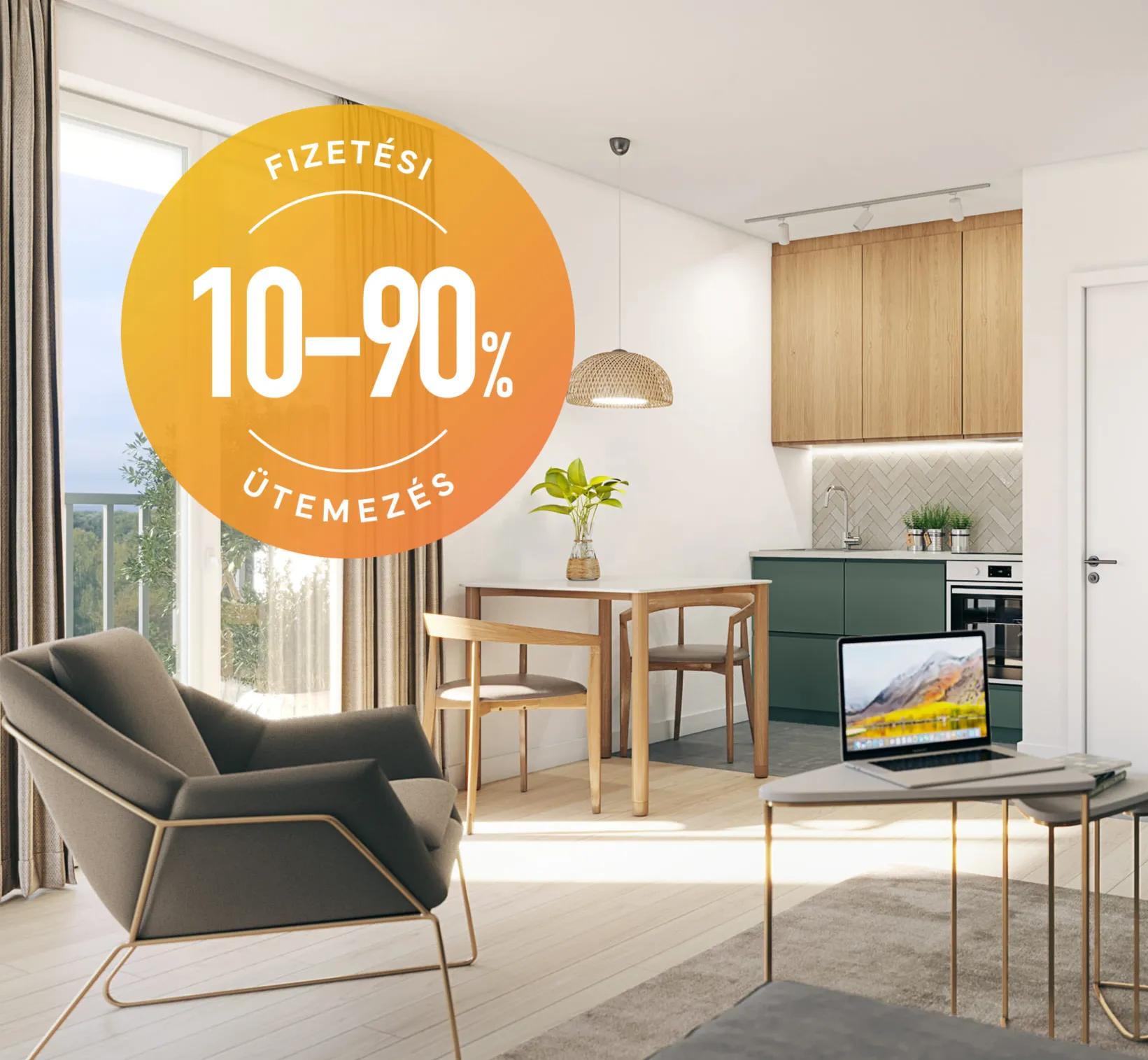 10-90%-os fizetési ütemezéssel elérhető újépítésű lakások