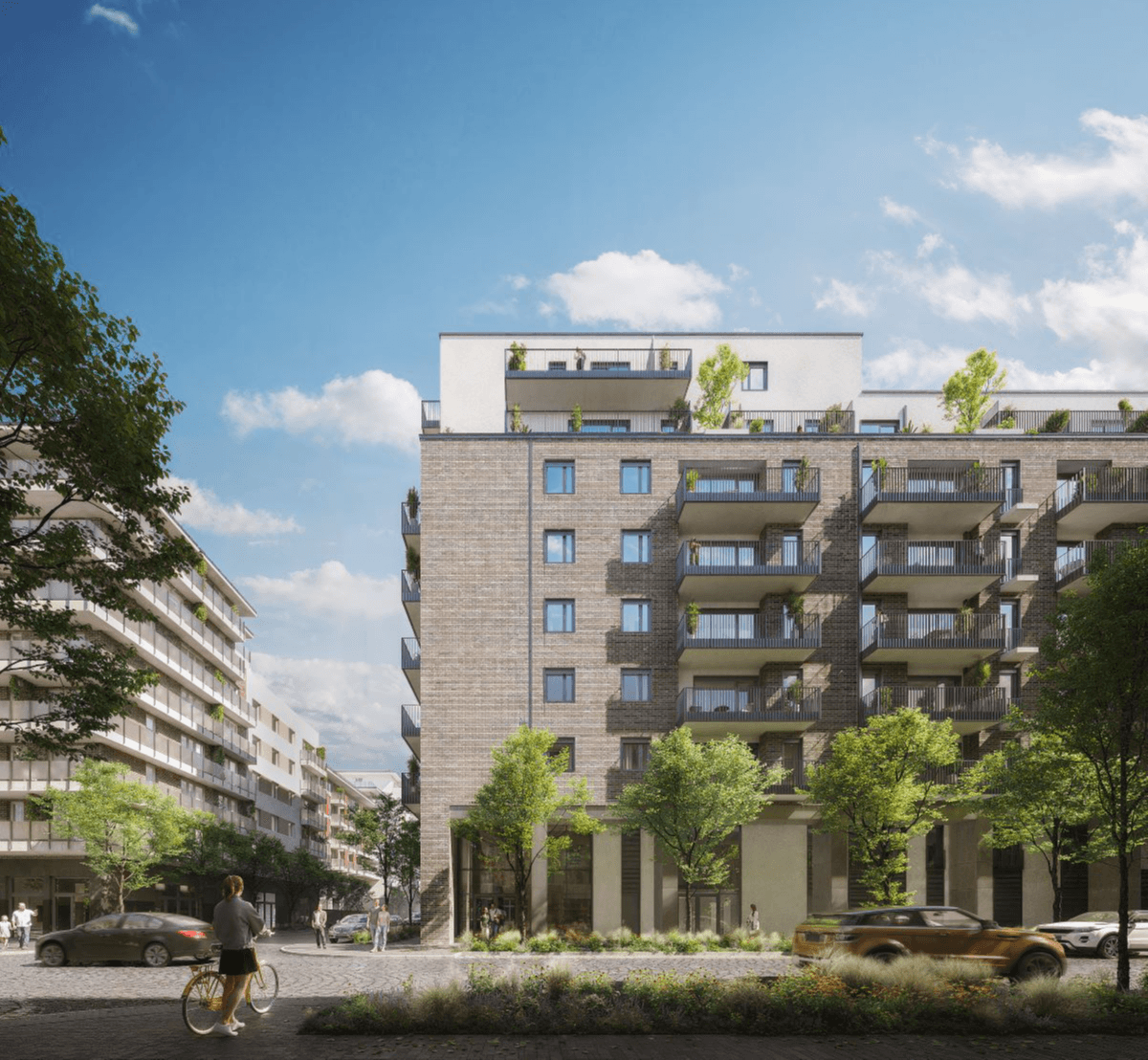 Park West Rise lakópark látványterv